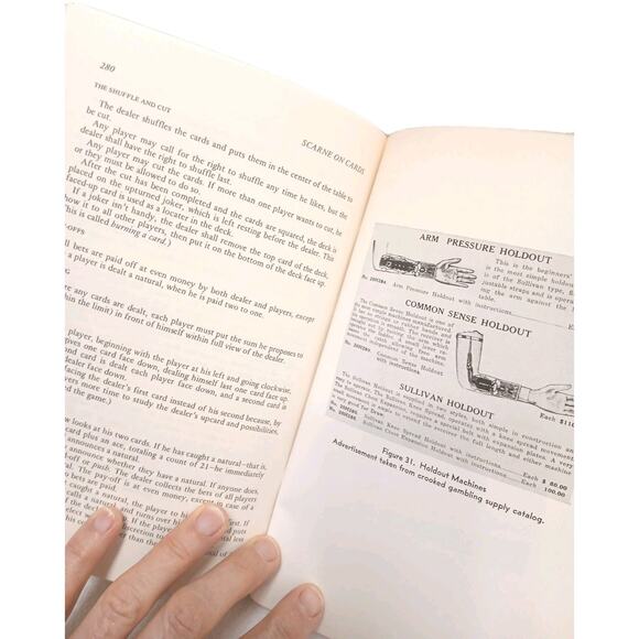 1974 John Scarne On Cards Hardcover Dust Jacket Cheating Gambling Technical How - Picture 8 of 16